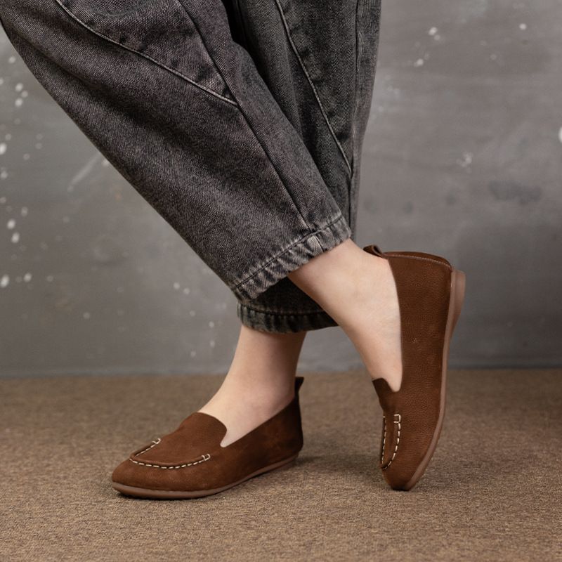 New New Soft Sole Single With Unique Design, Genuine Leather Comfortable Women's Spring Shoes_voghion.com