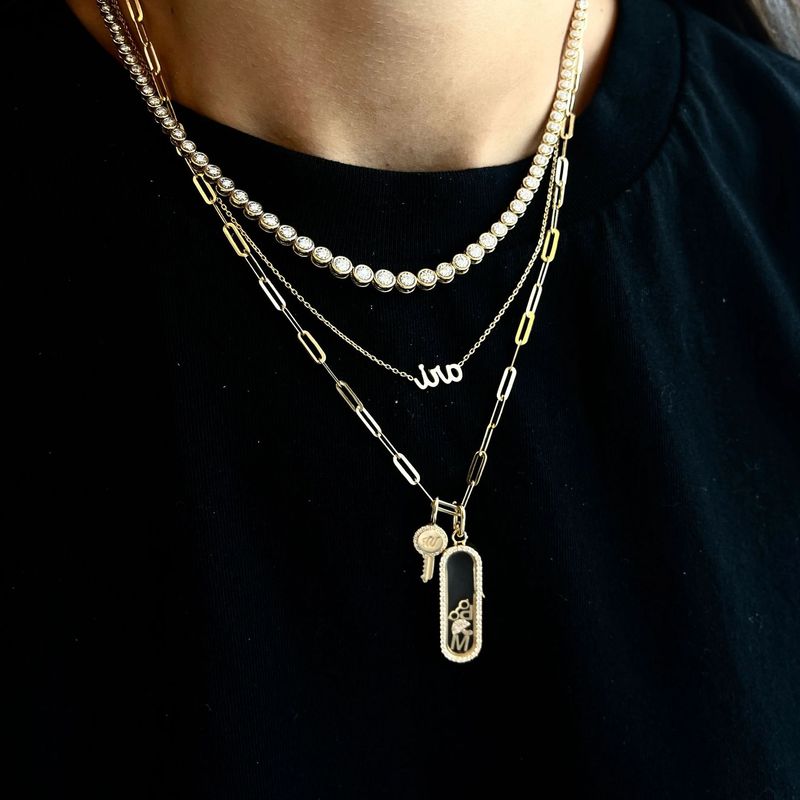 Boîte à bijoux transparente pour femme, ouvrable, collier créatif, à faire soi-même, tendance et polyvalent, galvanoplastie, préservation de la couleur or_voghion.com