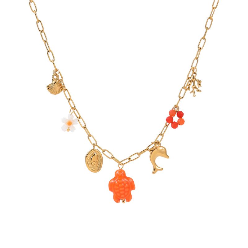 Charme armbanden ketting sieraden oceaan stijl vakantie strand wind kwast zeester schelp hanger ketting_voghion.com