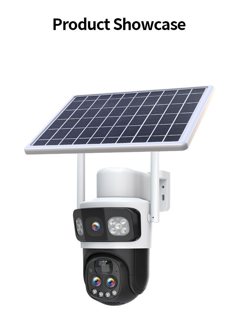 Telecamera di sicurezza PTZ solare 4G – Zoom 10X, HD 3MP, visione notturna 50m, monitoraggio remoto IP66_voghion.com