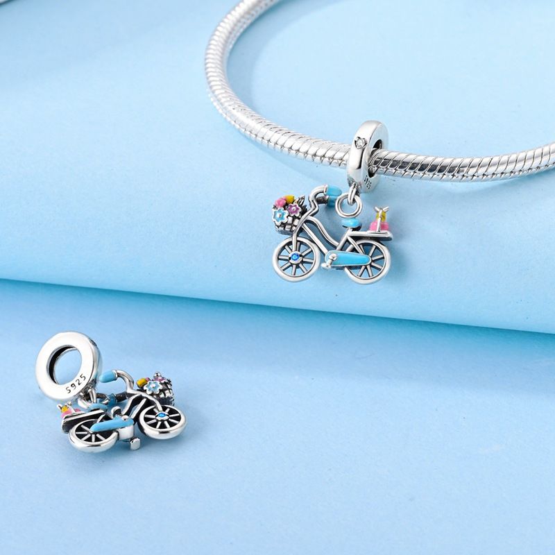 Gioielli da donna originali in argento sterling 925 con perline, charm Life, tazza da caffè, champagne, bicicletta, profumo, accessori fai da te, bracciale_voghion.com