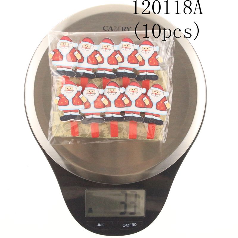 Christmas series wooden clip cute cartoon Christmas tree postcard clip Christmas decoration clip 10 PCs/bag_voghion.com