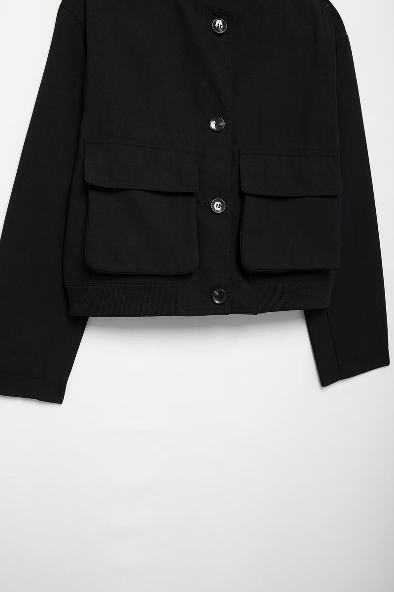 Women's clothing 2024 autumn and winter new street fashion pocket decoration jacket_voghion.com