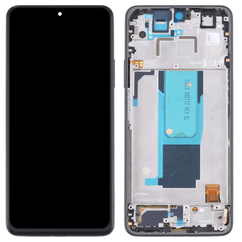 Écran LCD d'origine et numériseur complet avec cadre pour Xiaomi Redmi Note 11 Pro Chine/Redmi Note 11 Pro+ 5G/11i/11i HyperCharge (Noir)_voghion.com