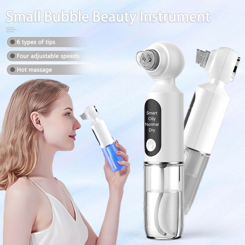 Klein bubbel schoonheidsinstrument, huishoudelijk elektrisch poriënreinigings- en zuurstofinjectieapparaat, warm gezichtskompres om_voghion.com