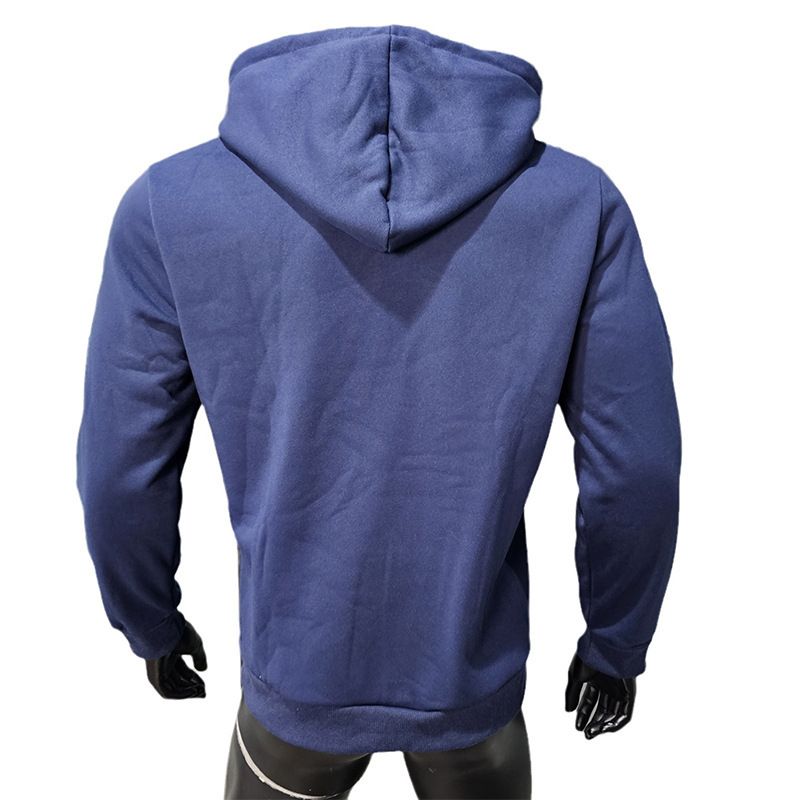 Tuta sportiva e per il tempo libero in pile caldo a maniche lunghe con cappuccio, tinta unita, da uomo, autunno e inverno, in due pezzi_voghion.com