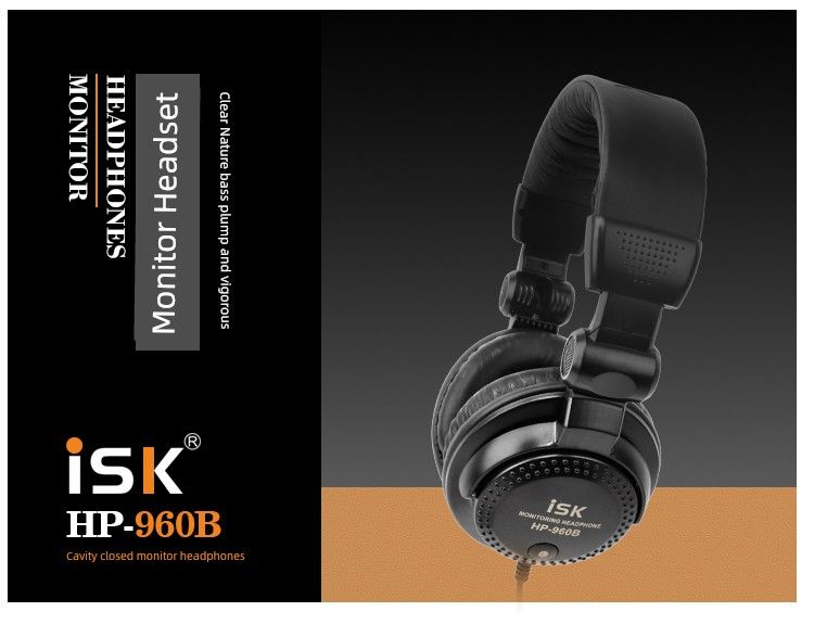ISK HP-960B Computer-Headset, kabelgebunden, professioneller DJ-Monitor, HiFi-Netzwerk, Karaoke, YY Anchor 3 M_voghion.com