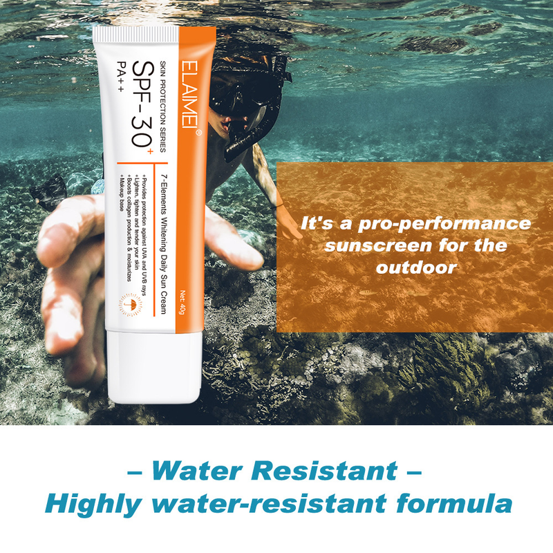 Aufhellende und Sonnenschutz-Sonnencreme, Ganzkörperisolation, UV-Schutz, Hautpflege, SPF30, tragbar_voghion.com