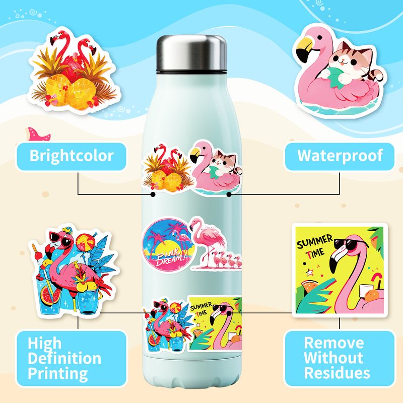 Schreibwaren Aufkleber Hohe Farbe Wert Rose Rot Flamingo Graffiti Aufkleber ins Kleine Frische Stil Tier Aufkleber_voghion.com
