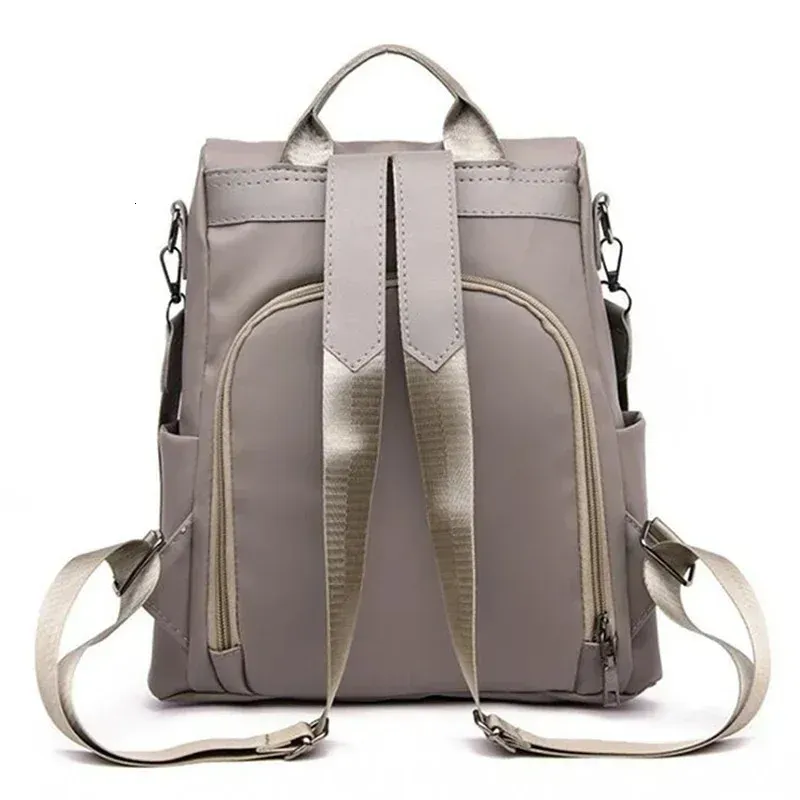 Zaino da donna multifunzione con tracolla staccabile, leggero, impermeabile e di grande capacità, in nylon Soid Coor_voghion.com