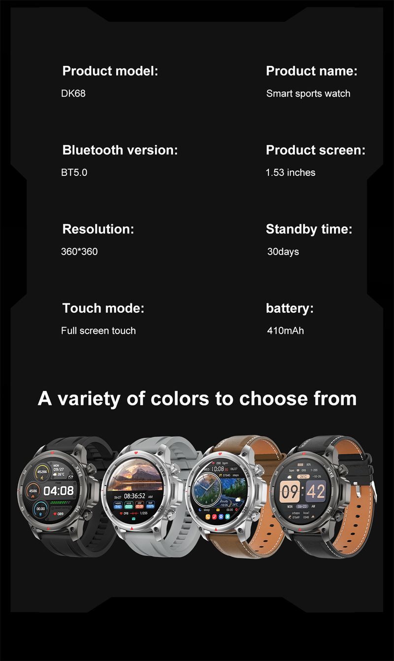 2024 Neue Smart Watch mit Taschenlampe, GPS-Tracker, Herrenuhr, Bluetooth-Anruf, Sportuhr, Kompass, Gesundheitsmonitor für Frauen_voghion.com