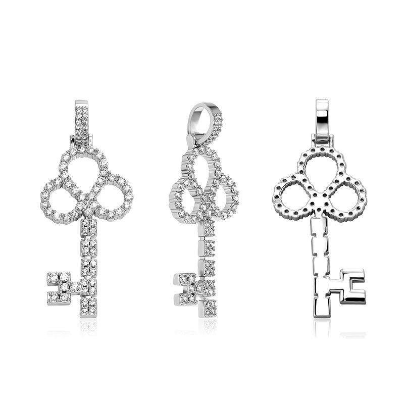 Stile celebrità Corona Chiave Moda Design Personalità Ciondolo Ins Tendenza Semplice Temperamento Clavicola Catena_voghion.com