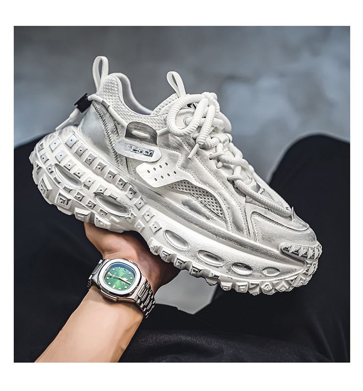 Men’s Shoes mesh breathable sports casual shoes non slip height increasing student personality dad shoes trendy shoes_voghion.com