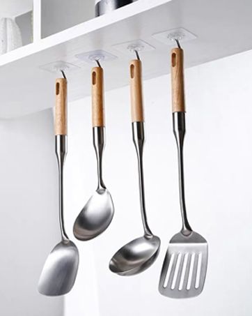 Heavy Duty Transparent Adhesive Hooks - Waterproof_voghion.com