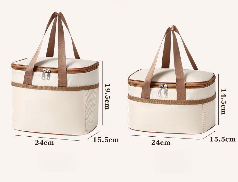 Nuovo stile Bento portatile in alluminio, borsa termica impermeabile per studenti e impiegati_voghion.com