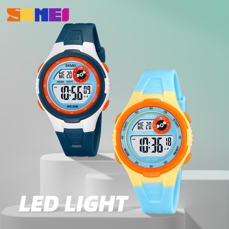 Momentum Bunte LED-Licht Wasserdicht Einfache Casual Männer Und Frauen Student Wecker Datum Elektronische Uhr_voghion.com