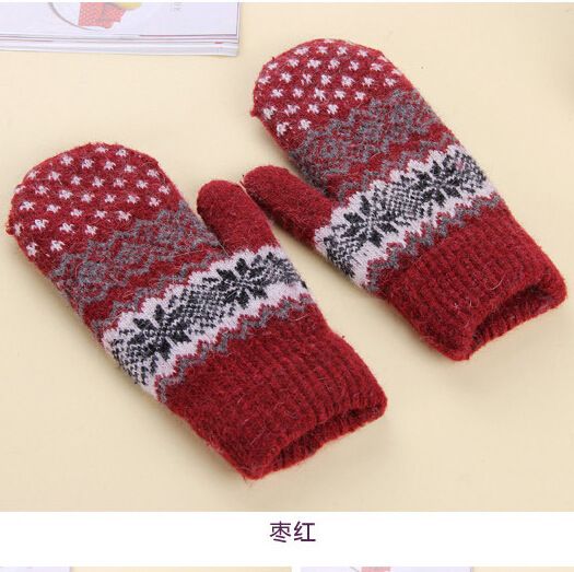 Moufles chaudes et épaisses à double couche pour femmes, style automne-hiver, unisexe, en laine de lapin._voghion.com