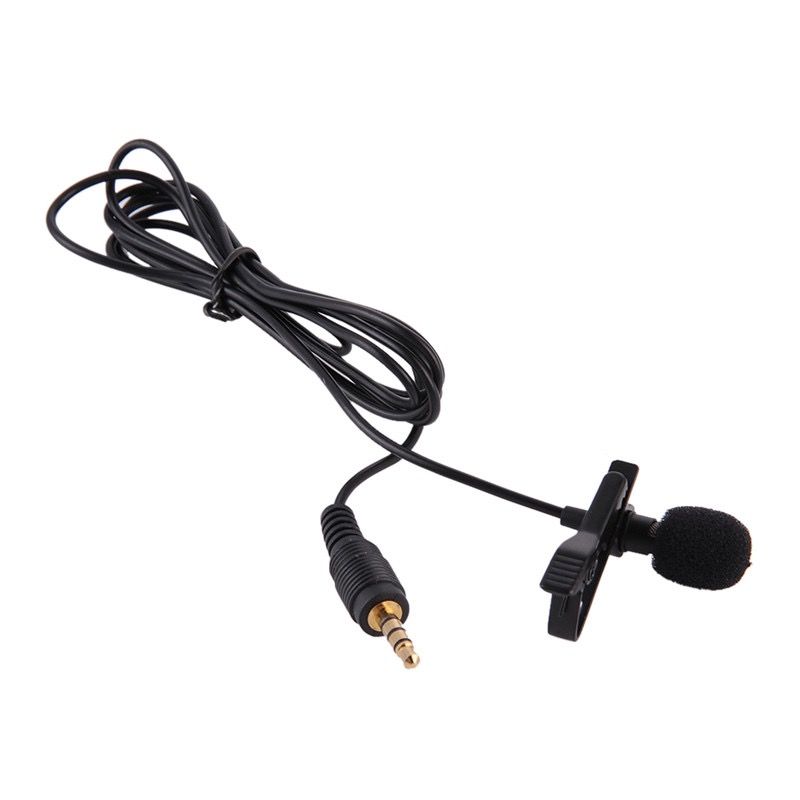 Přenosný klopový mikrofon s klipem 3,5 mm jack handsfree mini drátový kondenzátorový mikrofon pro iPhone, Samsung a chytré telefony_voghion.com