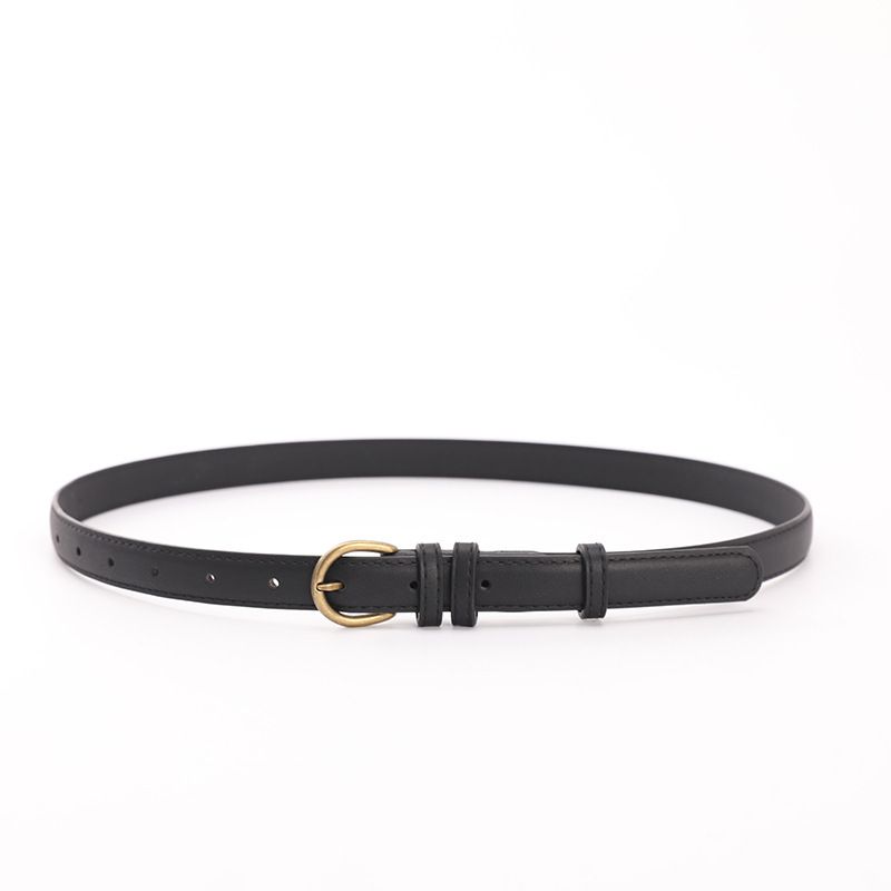 New Korean Version Of The Soft Women's Simple Versatile Decorative Denim Dress Ladies Thin Belt_voghion.com