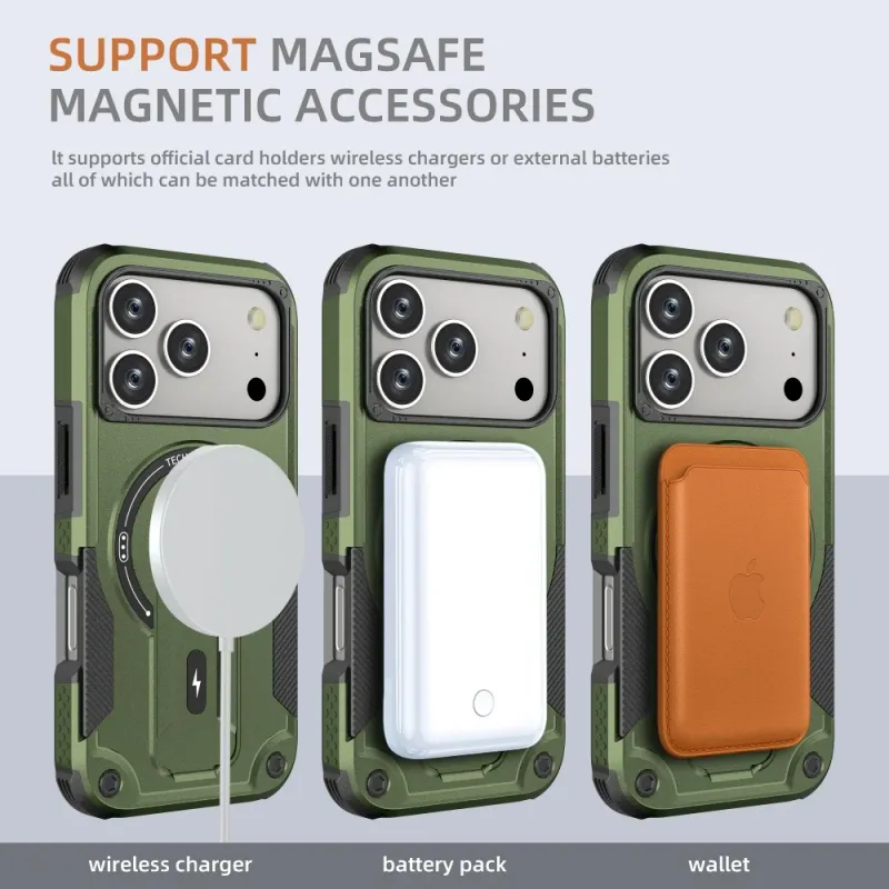 Shockproof Military Grade Armor Kickstand Case For Iphone 17Air 16E 15 14 Plus 13 12 11 Pro Max Charging_voghion.com