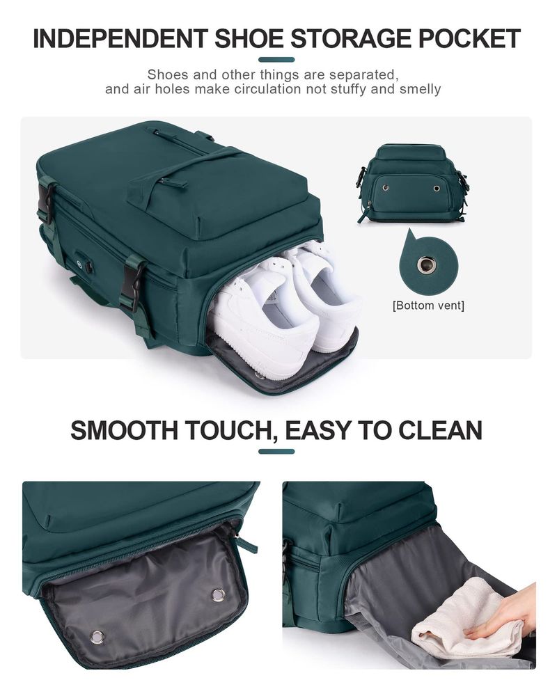 Reiserucksack für Damen, großes Fassungsvermögen, multifunktionales Gepäck, Freizeitrucksack, Reisetasche für Geschäftsreisen, Schultasche für Studenten_voghion.com