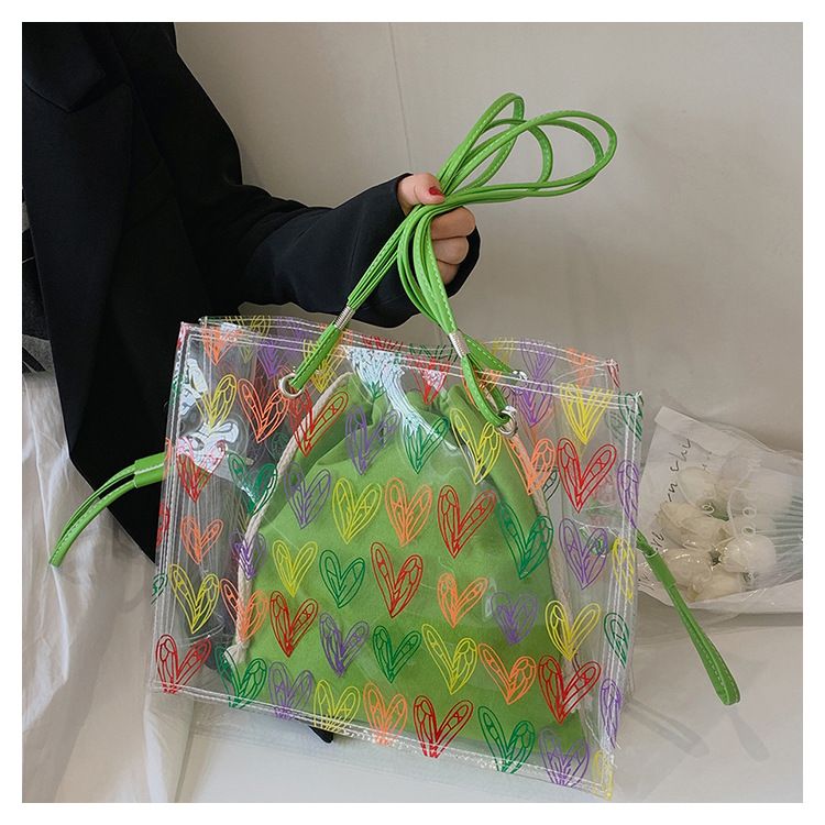 Sac à bandoulière transparent pour femme, sacoche tendance à bandoulière simple, diagonale, pour la plage, nouvelle collection 2024_voghion.com