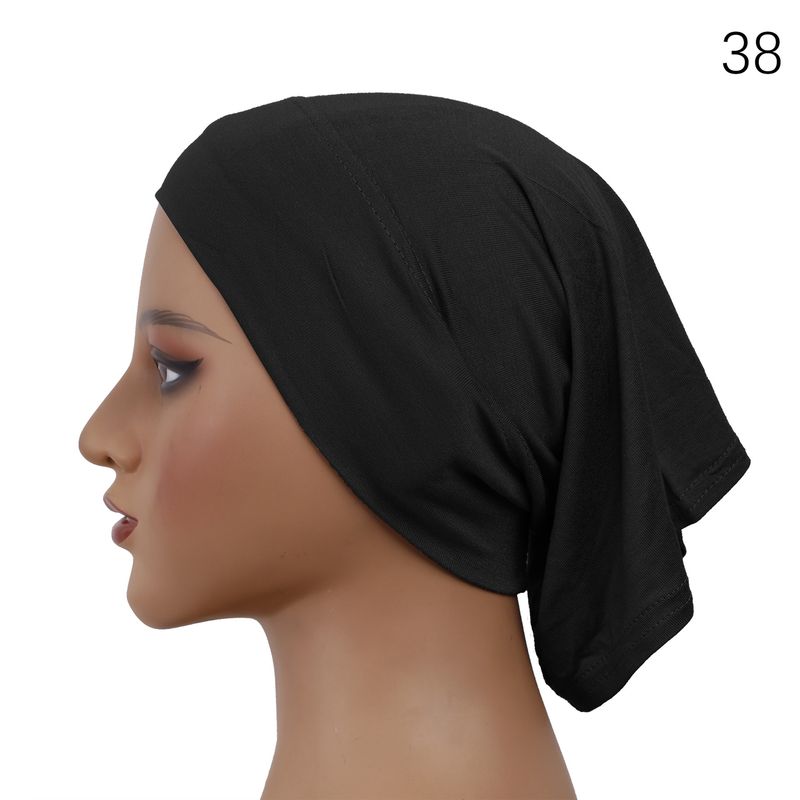 Turbante de algodón mercerizado para mujer: hiyab suave de primera calidad para mujeres musulmanas_voghion.com