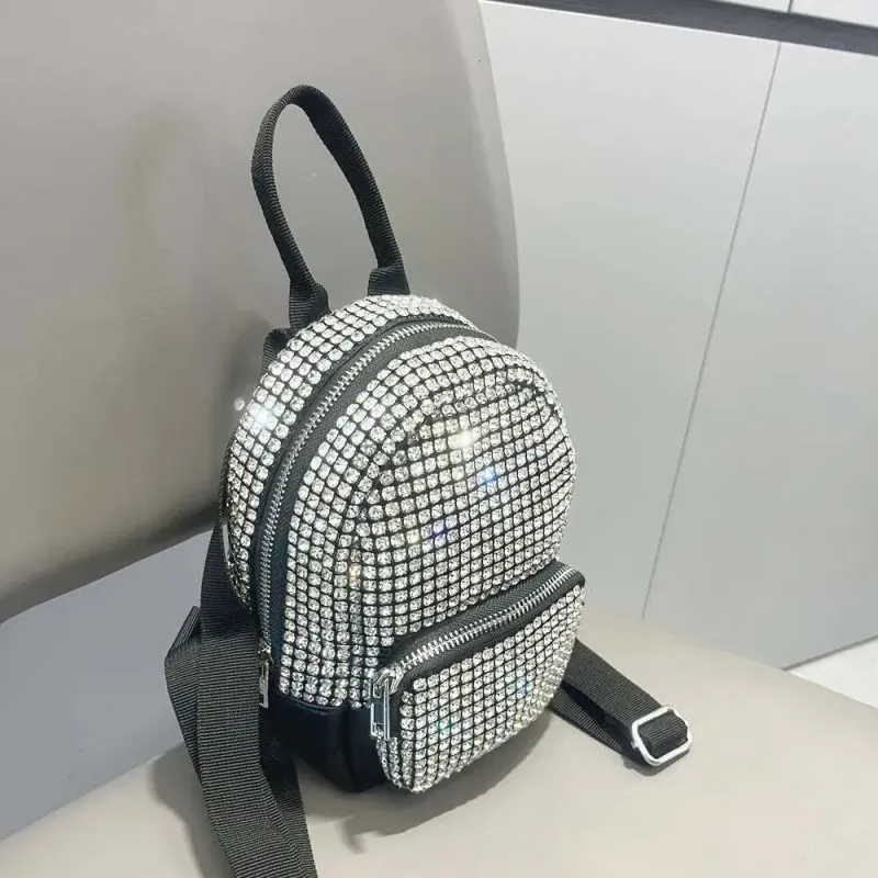 2025 Shiny Crystal Backpack Rhinestone Handmade Purses And Handbags Designer Backpacks Purse Bag_voghion.com