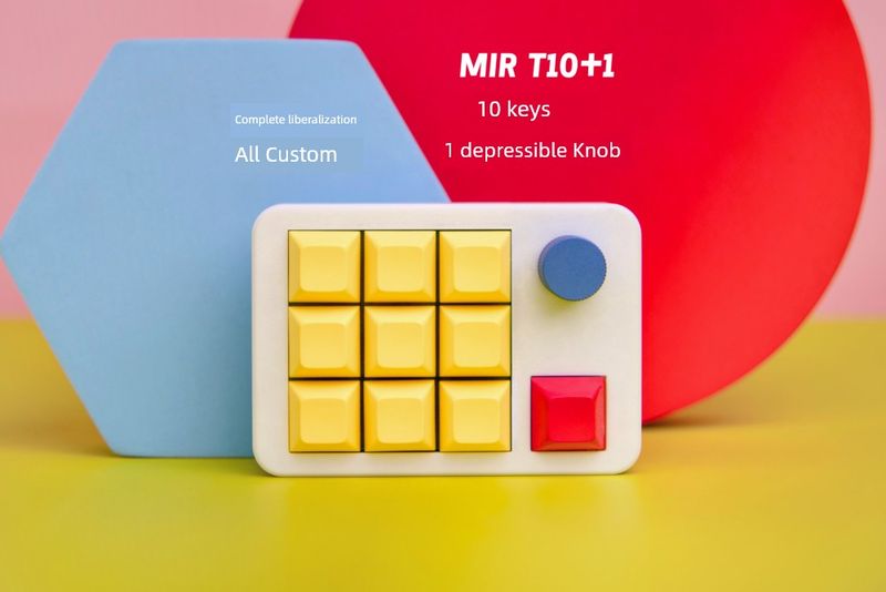 Petit clavier numérique Mir Ro personnalisé, bouton en alliage d'aluminium, édition, conception de bureau, programmation de jeux_voghion.com