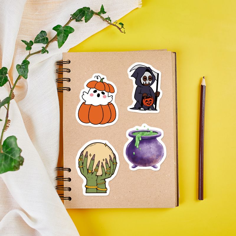 Adesivos 50 Adesivos de Grafite de Halloween em Estilo Nórdico Adesivos de Decoração para Copos de Água e Bagagem Adesivos de Papelaria_voghion.com