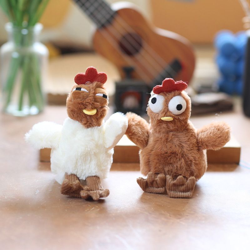 Blowing Bubble Plush Adorable Chicken Keychain Cute Soft Pp Stuffed Animal Cotton_voghion.com
