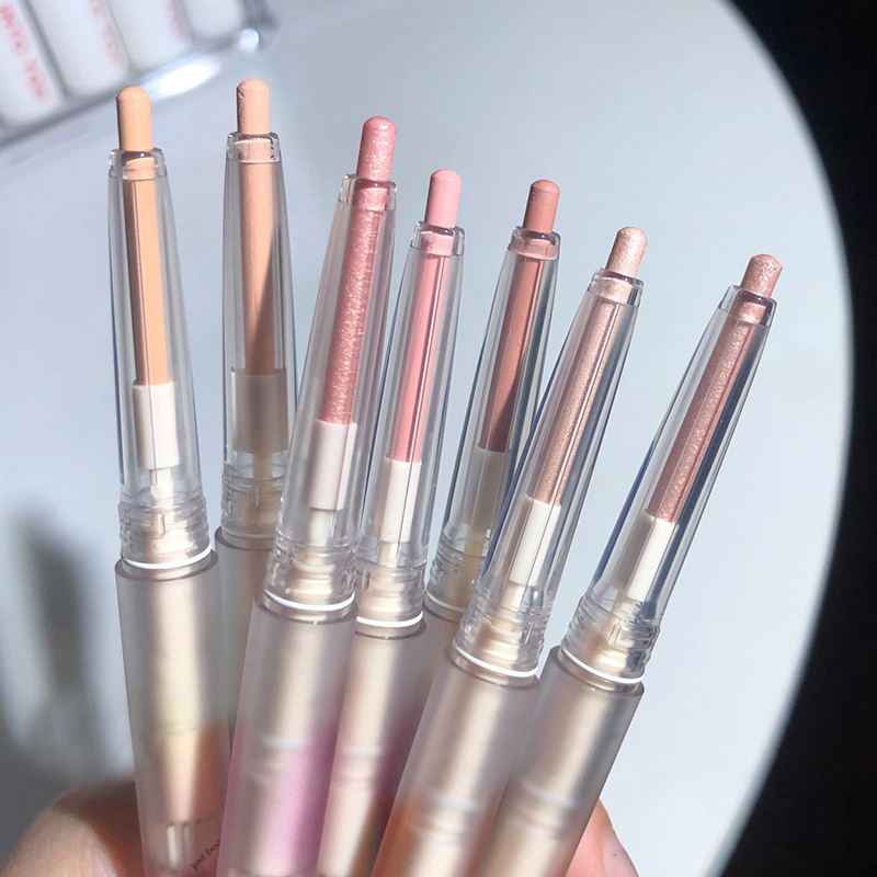 Penna eyeliner con ombretto e glitter scintillanti, penna illuminante opaca perlata, matita per occhi illuminante Silkworm cil_voghion.com