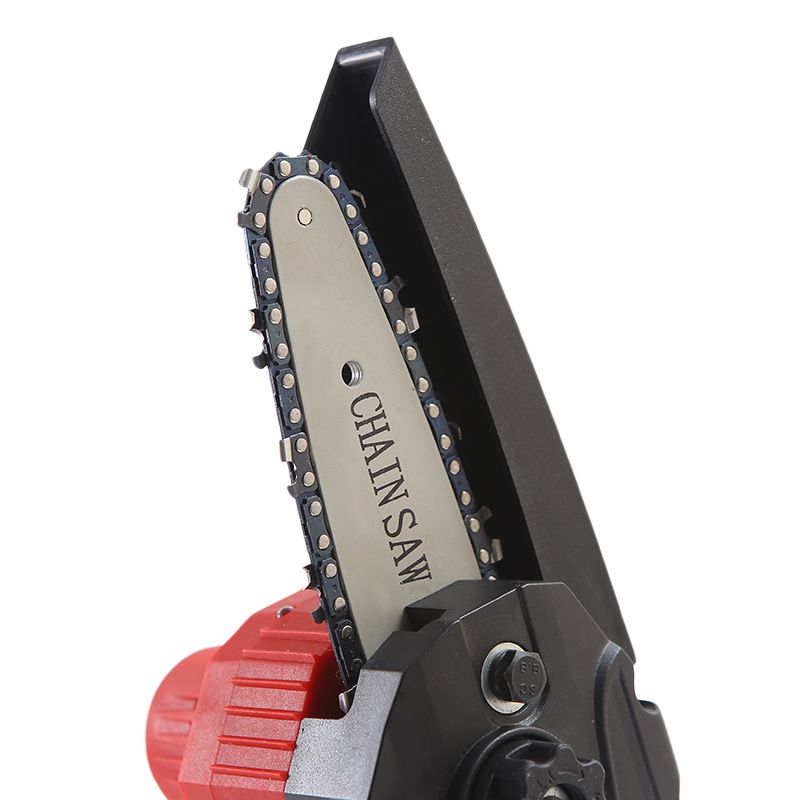 21V Cordless Lithium-Ion Chainsaw - Lightweight 4-Inch Electric Chainsaw For Home Gardening & Wood Cutting (Rotary Knob Adjustable)_voghion.com