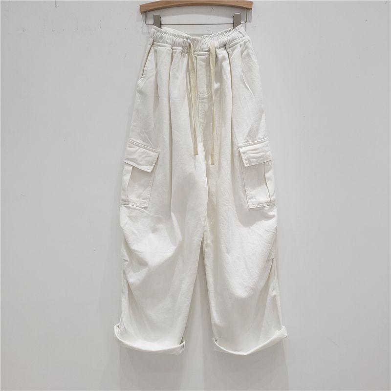Damenbekleidung Vintage Loose Silhouette Pocket Overalls lässige Harlan-Hose für Kinder_voghion.com