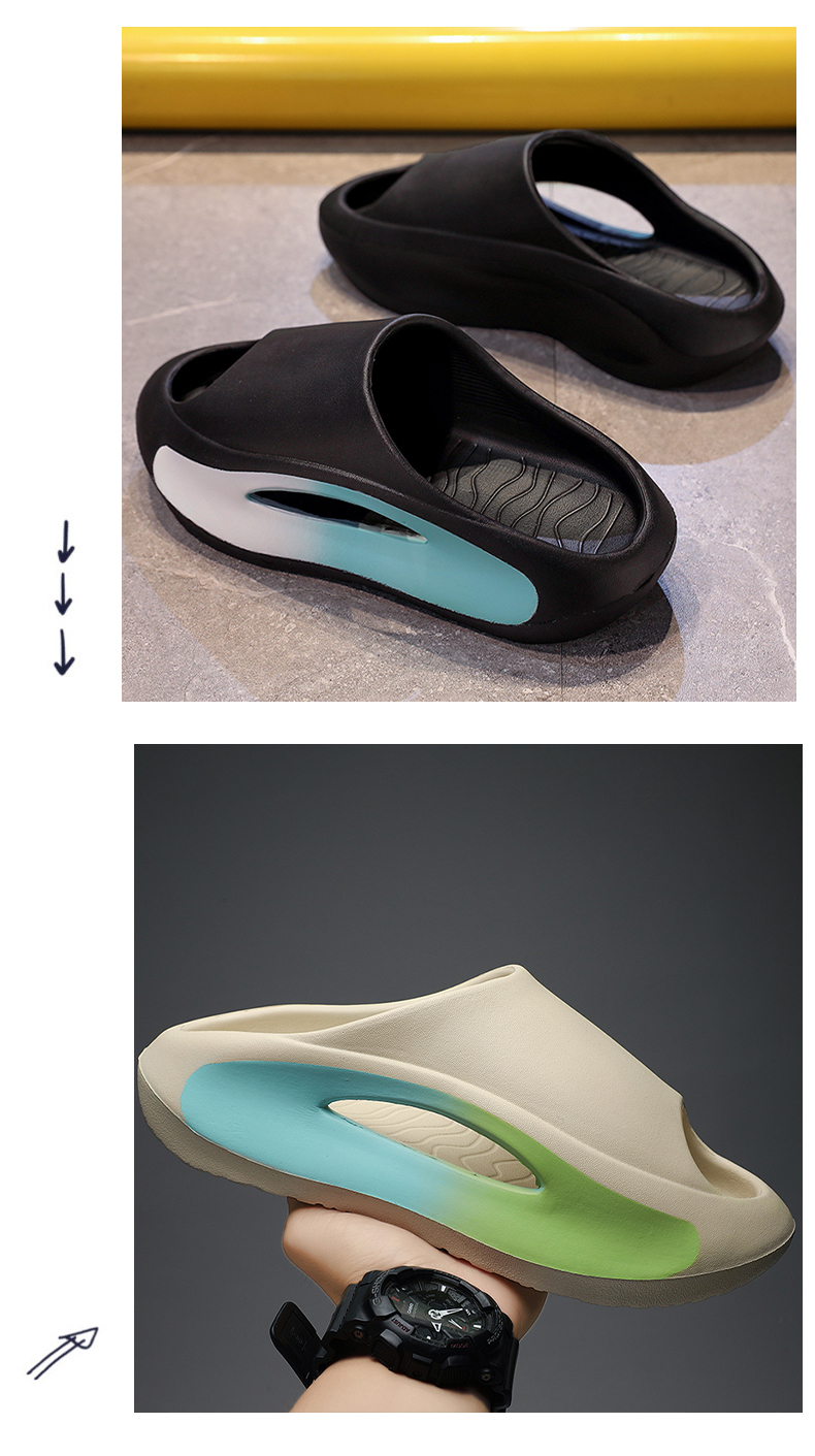 Pantofole Open Toe da uomo Memory Pantofola estiva Indoor Outdoor Suola in gomma Scarpe da casa_voghion.com