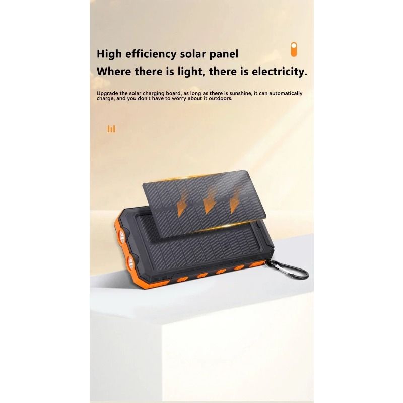 20000-mAh-Solar-Powerbank mit großer Kapazität für den Außenbereich, geeignet für iPhone, Huawei, Xiaomi, Samsung_voghion.com