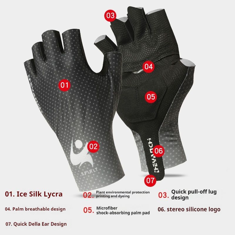 Gants de cyclisme pour hommes et femmes au printemps et en été, cyclisme en plein air, pêche, antidérapants, fitness à demi-doigts, exercice et gants de cyclisme_voghion.com
