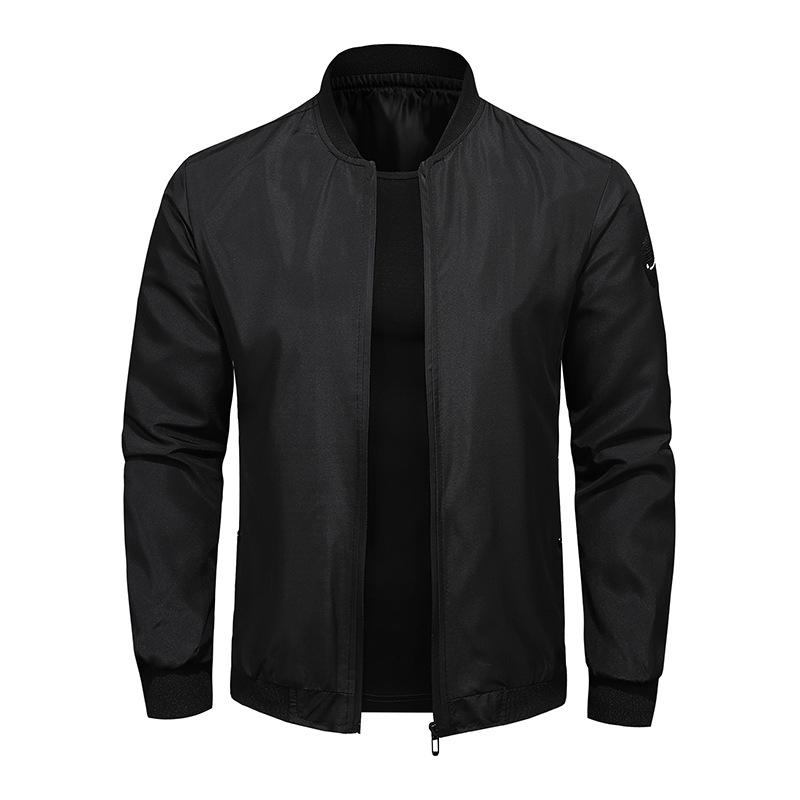 New spring and autumn casual solid color jacket men's_voghion.com