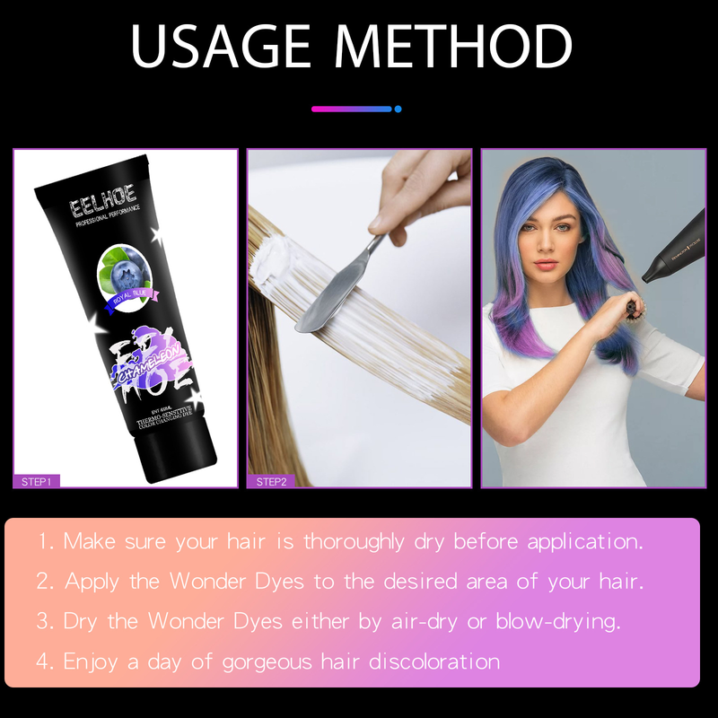 Friseur-Schönes schrittweises Mittel für eine sanfte, nicht schädigende Wirkung auf das Haar, einfache Änderung der Haarfarbe_voghion.com