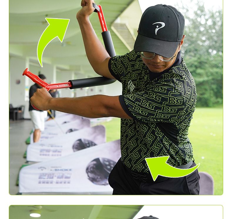 Golf Supplies Rotator Device Auxiliary Trainer Accessories Swing Training Rod Indoor Practice Stick_voghion.com