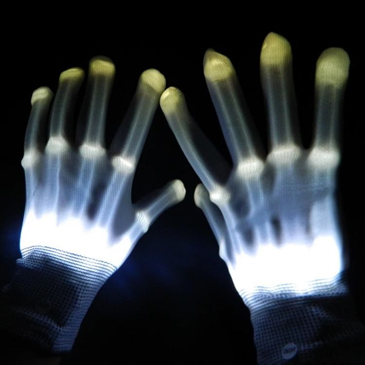 Luminous Toys New Skeleton Hand Bone LED Luminous Gloves Halloween Christmas Thanksgiving Rainbow Flash Luminous Toys_voghion.com