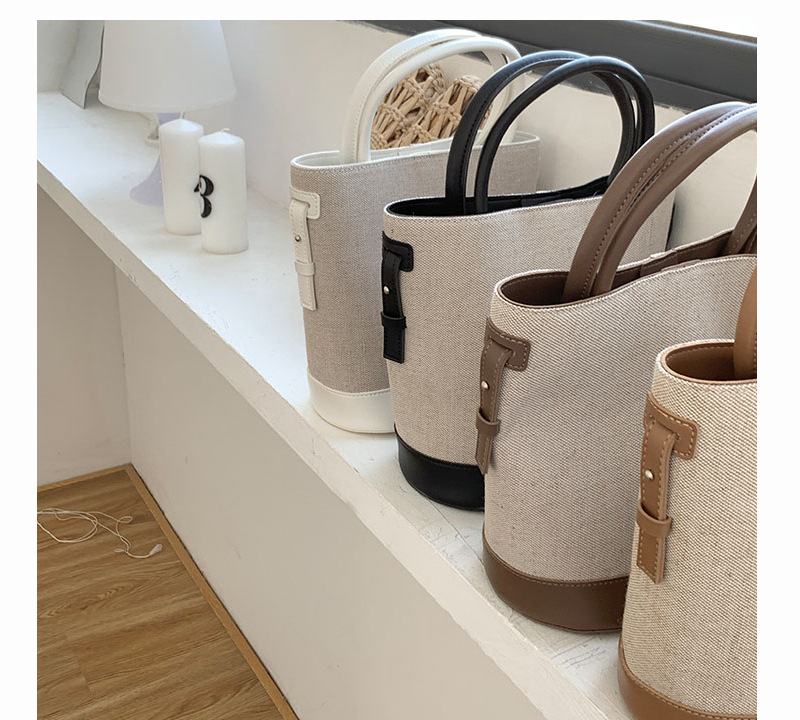 Duża pojemność torebki damskiej 2024 Nowa pojedyncza torba na ramię typu crossbody Wersja koreańska Modna i prosta swobodna torba płócienna typu bucket_voghion.com