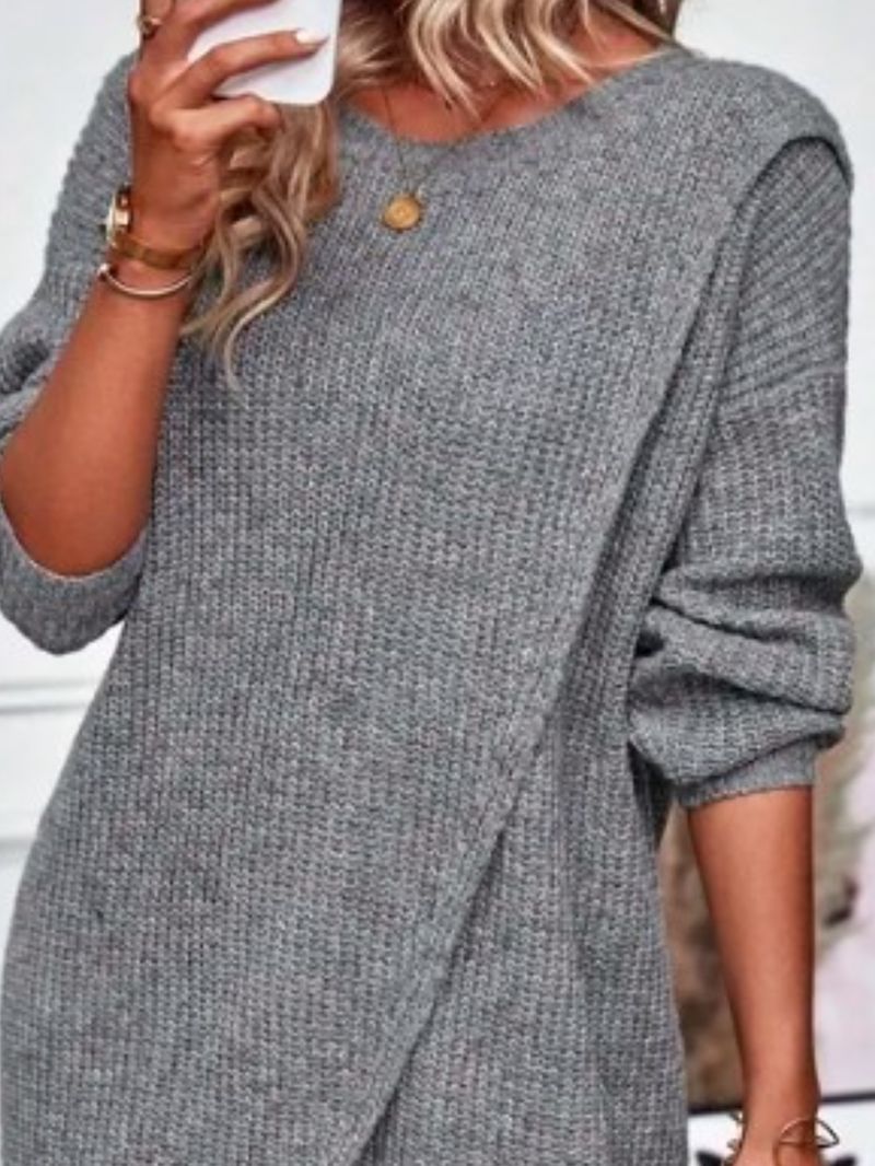 K New Fashion Women's Knitted Long Coat._voghion.com