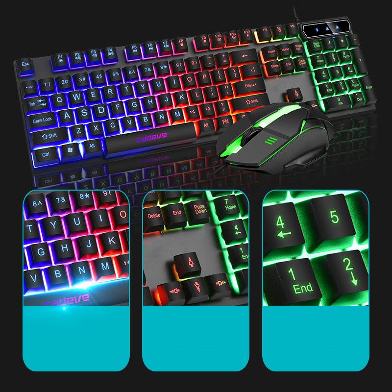 Kaidiwei 9122 lettere luminose retroilluminate tastiera per computer mouse gioco da tavolo set parole trasparenti_voghion.com