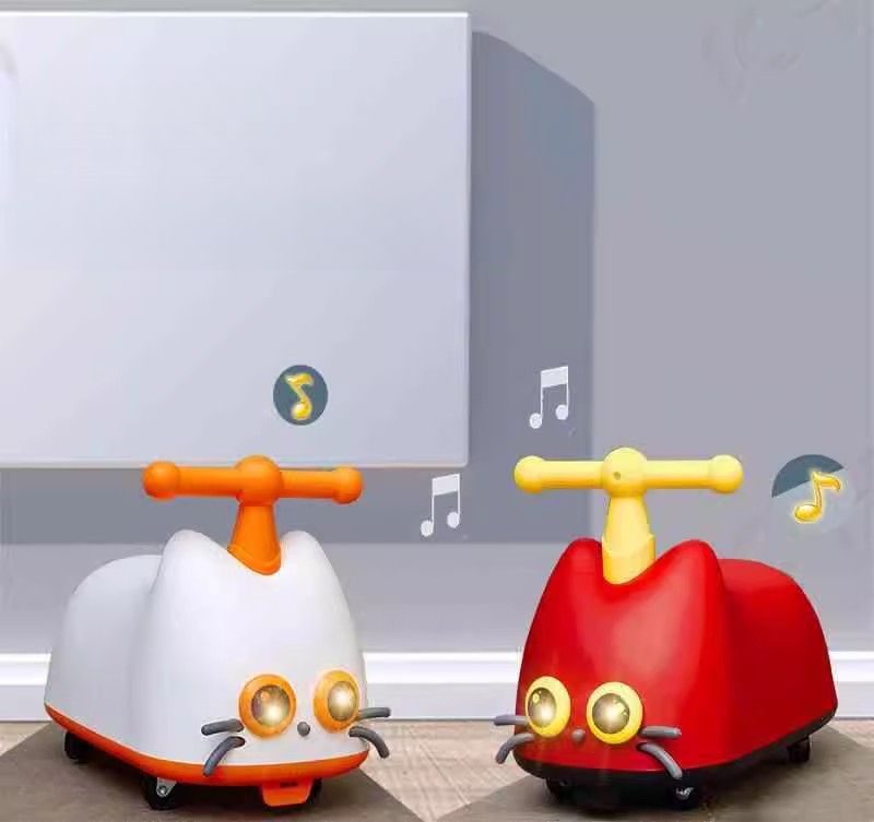 Kitten 1-3 Years Old Twist Children's Anti-Rollover Peanut Four-Wheel Scooter Learning Balance Car Milk Powder Gift_voghion.com