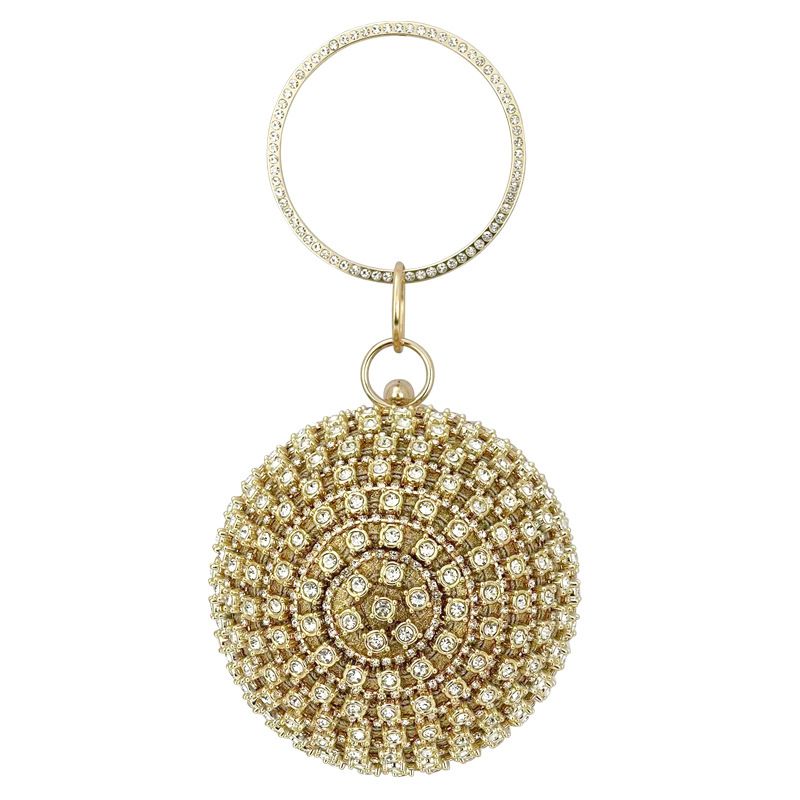 Bolso de mano para mujer con forma de bola de diamantes de imitación, estilo bandolera, para fiesta de noche, pequeño_voghion.com