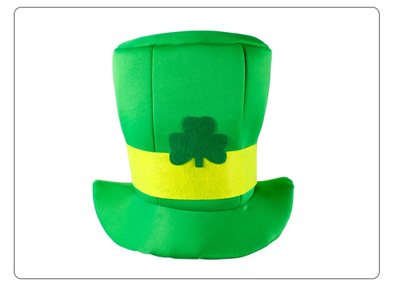 Cappello irlandese di San Patrizio con barba a trifoglio, cappello a cilindro per festa di Carnevale, spettacolo Topper_voghion.com