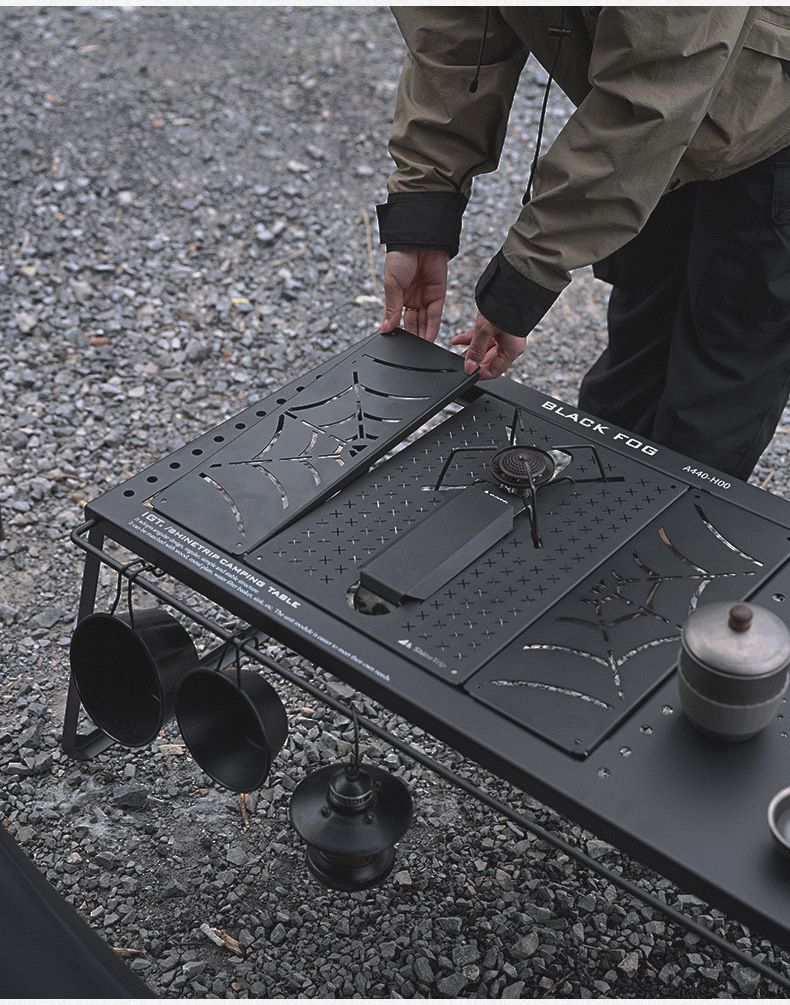 Shanqu Outdoor IGT Free Unidade de armazenamento dobrável portátil destacável para acampamento Mesa de combinação de tabuleiro_voghion.com