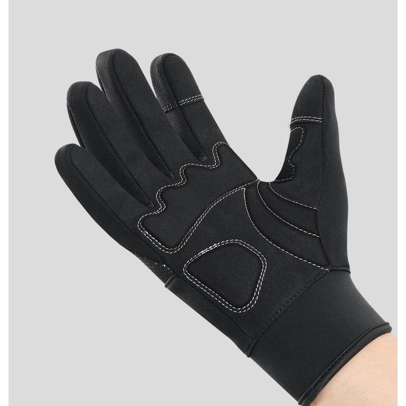 Herbst Winter Herren Damen Winddicht Kältefest Mit Dicken Samt Und Warm Touchscreen Fahrrad Vollfingerhandschuhe_voghion.com