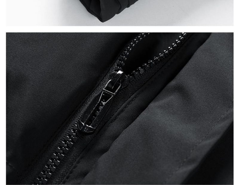 Unisex Vintage Pony Print Hooded Winter Coat - Thickened Polyester Fleece Jacket With Retro Streetwear Style (Black, Ivory White)_voghion.com